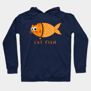 Funny Cat Fish with Anchor Tattoo Hoodie